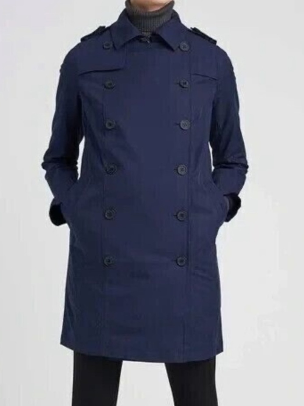 Universal Standard 
Derjon Trench Coat/ Navy